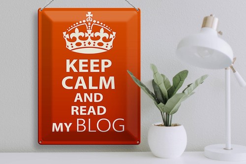 Blechschild Spruch 30x40 cm Keep Calm and read my block Deko Schild tin sign - Picture 4 of 5