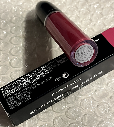 MAC Retro Matte Liquid Lipcolour Metallic Rose - Full Sz NEW 100% AUTHENTIC - Picture 2 of 2