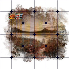 Sublimation Print Mountain Scene Ready to Press Heat Transfer