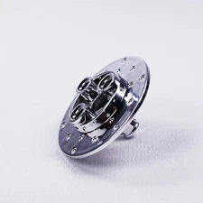 Custom Chrome Silver Brake Disc part compatible with LEGO 35189, for MOC cars.