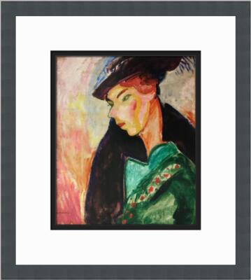 Alfred Maurer Woman with a Hat Custom Framed Print 