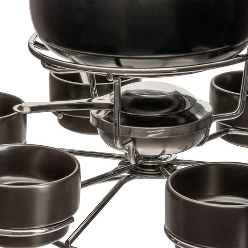Drehbares Fondue-Set für 6 Personen, Keramik - Bild 4 von 5