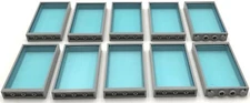 Lego 10 New Light Bluish Grey Frames and Trans-Light Blue Windows Town City