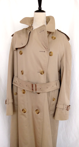 Men’s Burberrys Khaki Beige Trench Coat Nova Check Removable Lining 40 Short - Picture 3 of 17