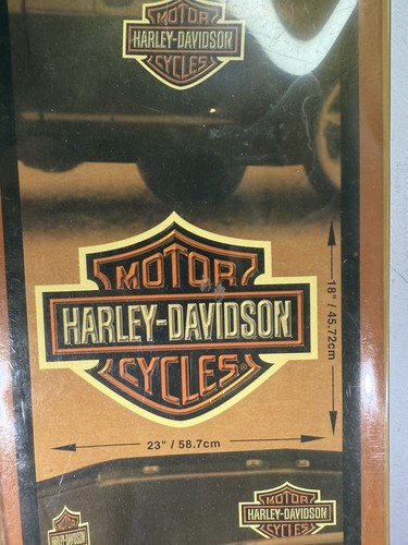 Harley Davidson Signature Stick On 23 X 18” VTG Made In USA Original Box Unused - Picture 2 of 3