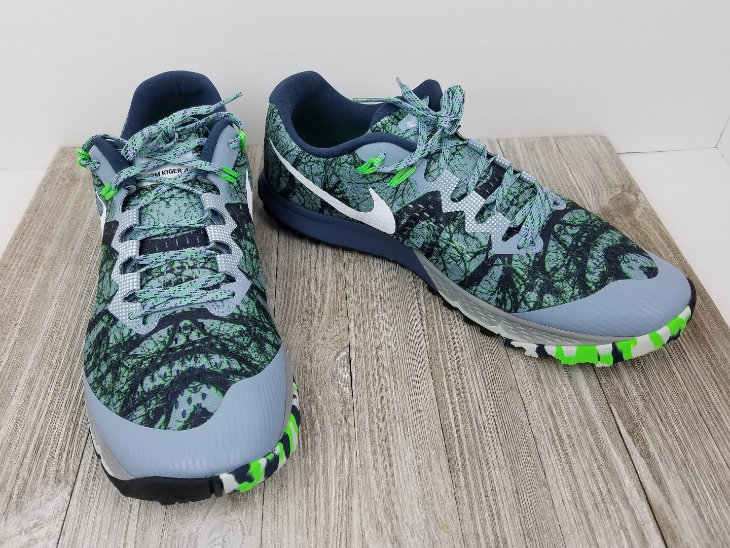 NIKE Air Zoom Terra Kiger 4 Blue Grey Green Running Shoes Comfortable NIKE Air Zoom Terra Kiger 4 Blue Grey Green Running Shoes Comfortable
