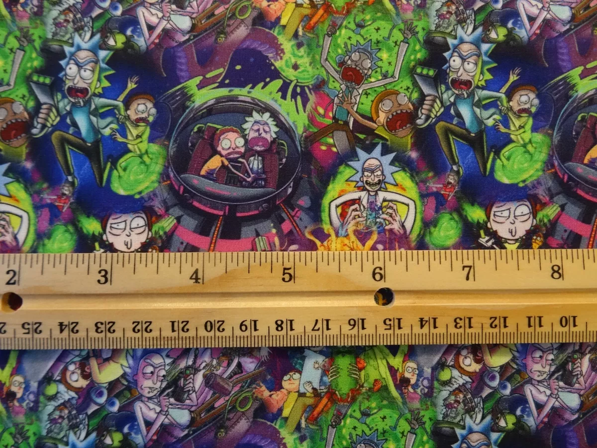 rick and morty fabric 100% Cotton 55 inch width by the half yard