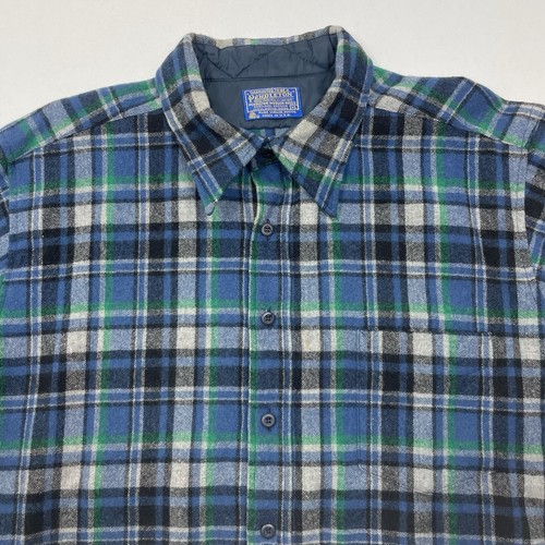Vintage Pendleton Flannel Plaid Button Down Shirt Wool Men’s Sz XL Made In USA - Picture 5 of 10