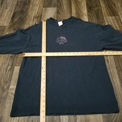 VTG Orange County Choppers Shirt Mens L Black Long Sleeve Biker Flames Tee Y2K - Picture 5 of 13