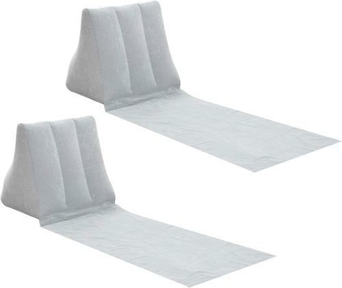 1 Paar Aufblasbare Outdoor-Sonnenbad-Strandmatte Kissen Beflockung Strandstühle