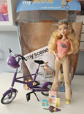 2003 Mattel My Scene A RIDE IN THE PARK MADISON (Doll) & NOLEE (Dog) In Box
