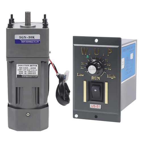 1:30 0-45RPM Gear Motor Electric+Variable Speed Reduction Controller 120W AC110V - Picture 9 of 21
