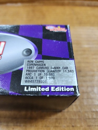 Action Racing Ron Capps 1997 Copenhagen Camaro Funny Car 1:64 Scale Diecast - Picture 2 of 3