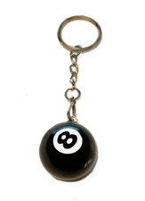 Ball Key Ring the "8" is floating to stay up SHIPPED from USA