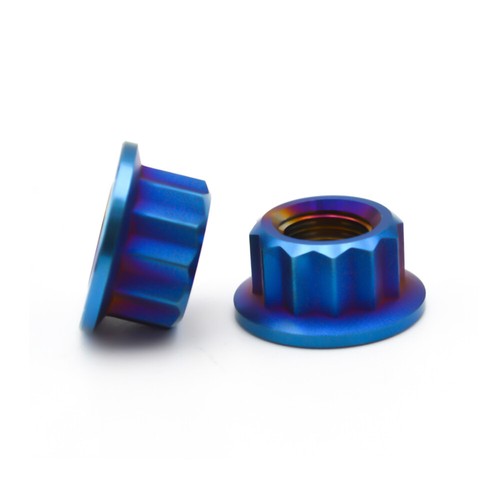 2 juegos de pernos de escape de titanio, tuerca, lavadora M8 x 1,25 x 45 mm / M10 x 1,25 x 45 mm - Imagen 7 de 16