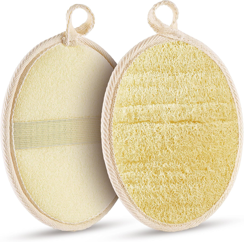2PCS Premium Natural Loofah Sponge Exfoliating Body Scrubber, Shower Loofah for - Picture 10 of 12