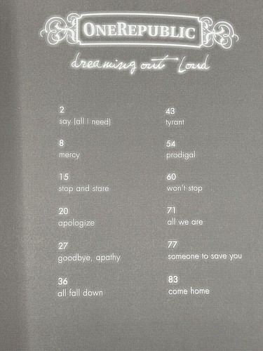 One Republic Dreaming Out Loud Music Book Hal Leonard Piano Vocal Guitar SC Book - Picture 3 of 4