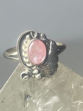 Mother of Pearl ring southwest pinky floral leaves blossom baby children women g