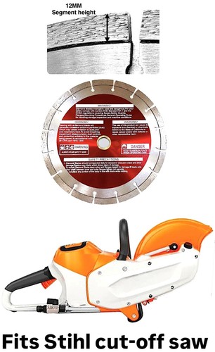9'' Segmented 12mm Diamond blade fits Stihl TSA 230 CutQuik Cordless Cut - Afbeelding 1 van 13