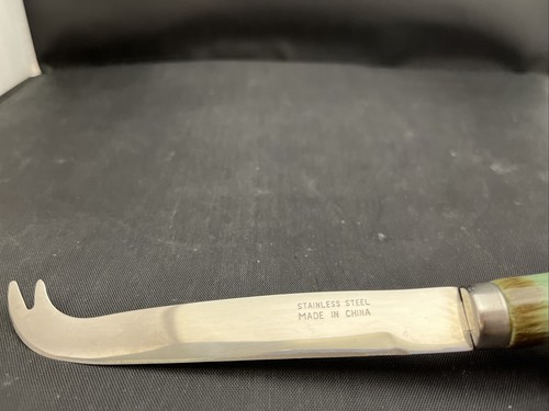 "PORZELLANGRIFF GEBOGENES KÄSEMESSER EDELSTAHL KLINGE 8 5/8" - Bild 3 von 4