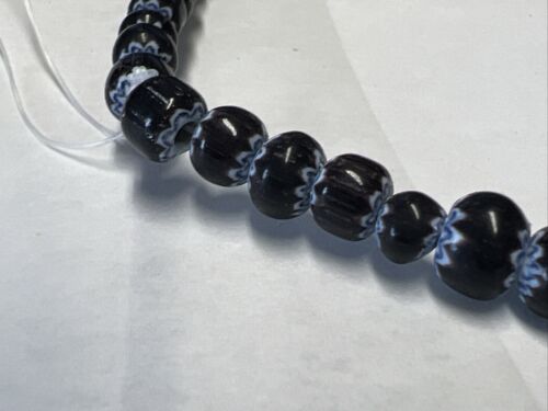 Milifiori Beads 75 Pcs Handmade Chevron 5-7mm Beads As Pictured 1 Strand Beads - Picture 22 of 22