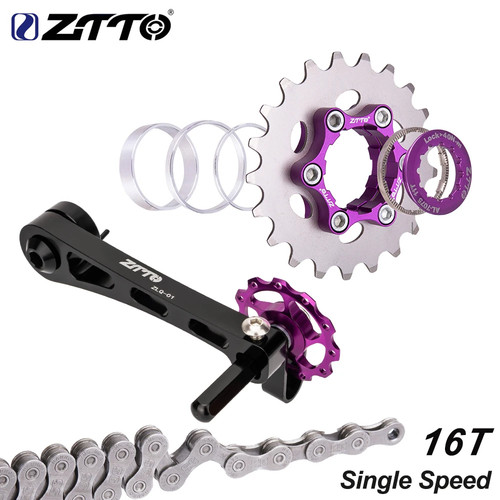 Bicicleta plegable MTB cadena de una sola velocidad 1x cadena rueda libre 1 velocidad polea ovalada - Imagen 25 de 41