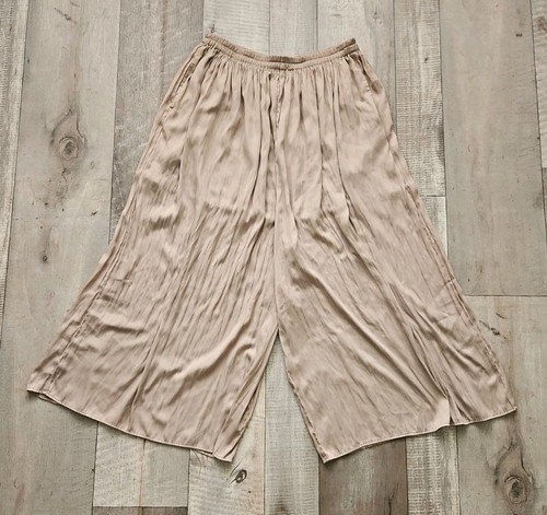 Uniqlo Light Brown Wide Leg Elastic Pull On Pants Size L Read Descript - Picture 2 of 6
