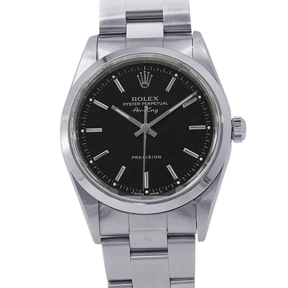 Rolex — ROLEX Air-King 34mm Stainless Steel Black Dial 14000