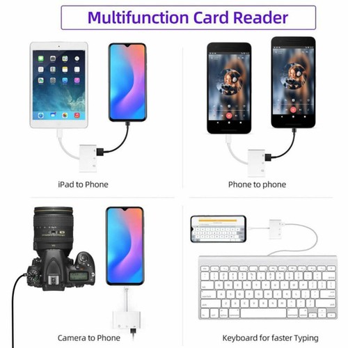 3-Port USB Type C to Card Reader Adapter SD Card Reader For MacBook Pro Laptop g - Picture 3 of 9