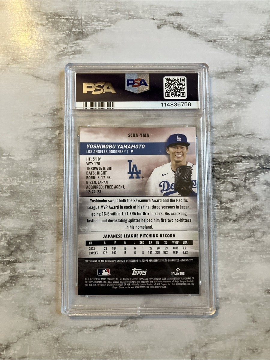 2024 Topps Stadium Club - Autographs Yoshinobu Yamamoto