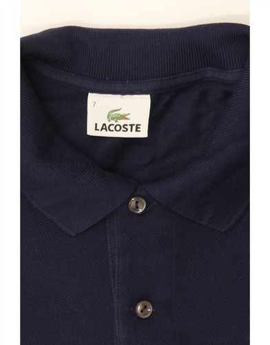 LACOSTE Mens Polo Shirt Size 7 2XL Navy Blue Cotton CH10 - 第 3/3 張圖片