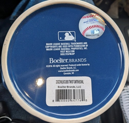 (4) Chicago Cubs Game Time 23OZ Porcelain Bowl Snacks Cereal - Picture 4 of 4