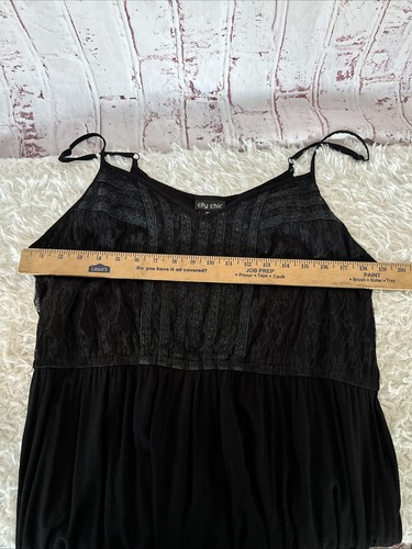 City Chic Dress Womens Size 18 Black Crochet Midi Whimsigoth Fairy Grunge Lace - Picture 9 of 9
