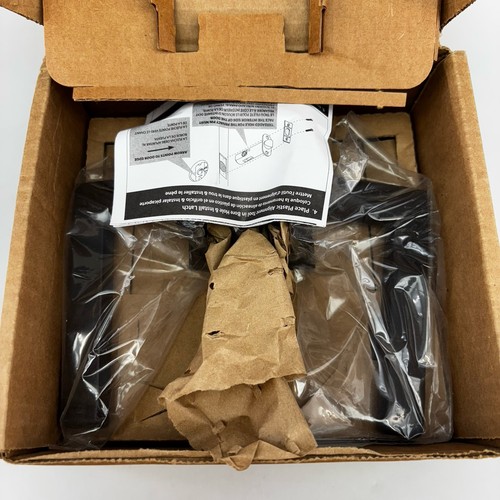 Emtek 7061LRFB Dummy #6 Rosette Lariat Lever Flat Black Bronze New Open Box - Picture 2 of 10