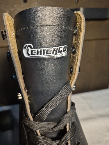 Chicago Skates Herren Premium Leder gefüttert Eisbahn Roll Quad Skate Gr. 13 schwarz - Bild 12 von 13