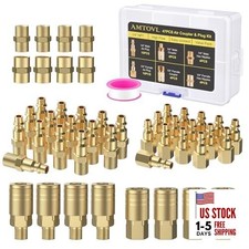 Air Coupler  Plug Kit 47PCS   1/4" NPT Air Hose Fittings Set, Industrial