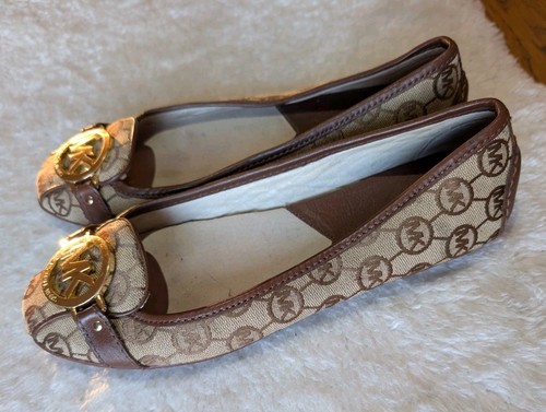 Gr. 7,5 M Michael Kors Fulton Monogram Signature Ballerinas Halbschuhe - Bild 3 von 7