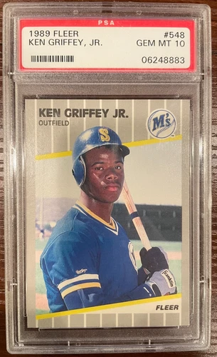 1989 Fleer #548 Ken Griffey Jr Mariners RC Rookie HOF PSA 10 GEM MINT