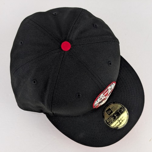 Chicago Bulls Sugar Skull New Era 59Fifty eng anliegende Mütze 7 7/8 schwarz rot Day Dead - Bild 9 von 12
