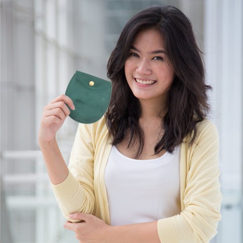 Estuche de reloj de bolsillo de felpa de doble cara 2 piezas verde para protección de joyas - Imagen 4 de 12