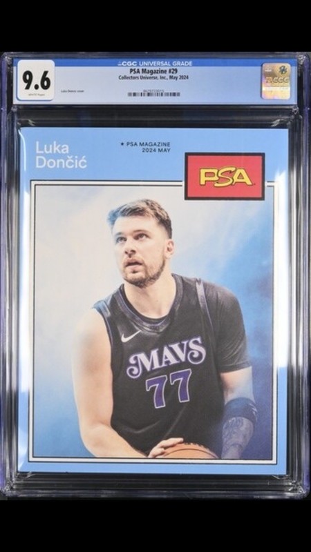 Luka Doncic PSA Magazine CGC 9.6 May 2024 NBA Dallas Mavericks Blue Cover 