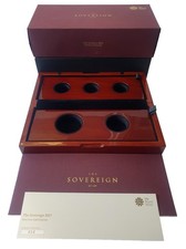 Royal Mint 2017 5-Coin Gold Proof Set Box & COA (NO COINS)