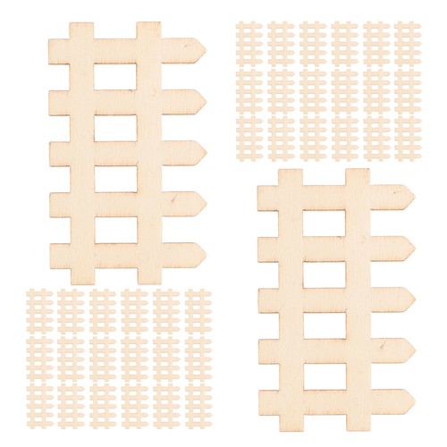 200 Pcs Mini Garden Fence Wood Miniature Picket Fence Tiny Fencing Border - Bild 10 von 12