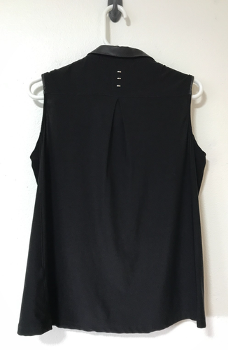 Top Jamie Sadock taglia media nero golf camicia 1/4 zip dettagli metallo tasca zip - Foto 2 di 13