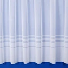 STRIPE WHITE NET CURTAINS ALL SMALL SIZES DROP (20" - 90") *SOLD BY THE METRE