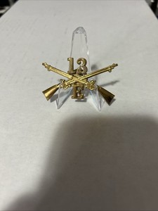 ANTIQUE 1890's SPANISH AMERICAN WAR 13th Infantry US Army Officer Insignia Co E