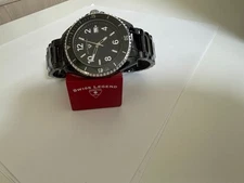 Men's Swiss Legend Luminar Solid black Ceramic  watch SL-11528
