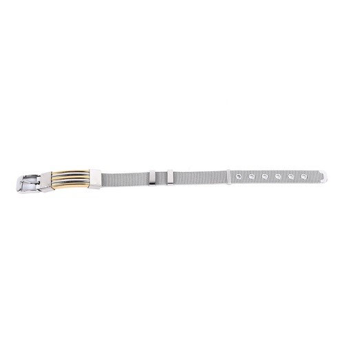 Männer Stahl Mesh Schnalle Armband Edelstahl Verstellbare Streifen Armband M FOY - Bild 15 von 22