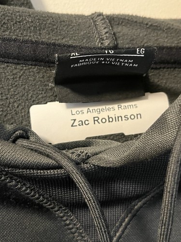NIKE LA RAMS CRUCIAL CATCH HOODIE WORN BY ZAC ROBINSON GREY RARE (SIZE XL) - Picture 5 of 6