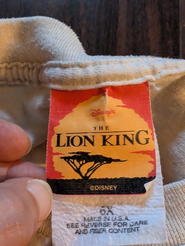 Vintage Disney The Lion King Baby Simba Single Stitch Shirt Youth Size 6x - Picture 3 of 9